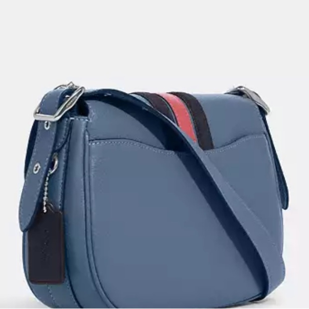 COACH Marie Saddle Bag With Varsity Stripe - Picture 12 of 16